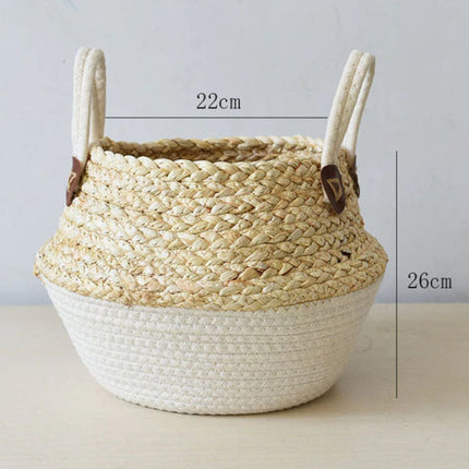 Cache-Pot En Osier Pot De Fleur Blanc / 22 Cm Pots Et Cache-Pots