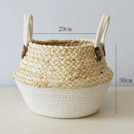 Cache-Pot En Osier Pot De Fleur Blanc / 29 Cm Pots Et Cache-Pots