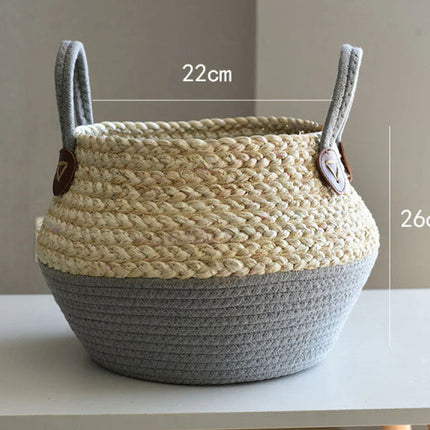 Cache-Pot En Osier Pot De Fleur Bleu / 22 Cm Pots Et Cache-Pots