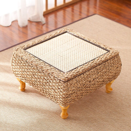 Table Basse En Rotin Coffre Carré Tables Basses