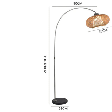 Lampadaire Arc En Rotin Style 1 Petite Lampadaires
