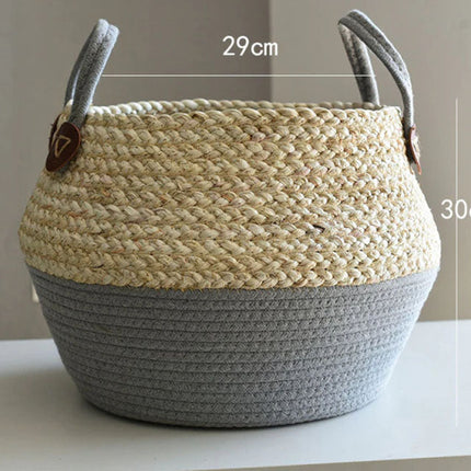 Cache-Pot En Osier Pot De Fleur Bleu / 29 Cm Pots Et Cache-Pots