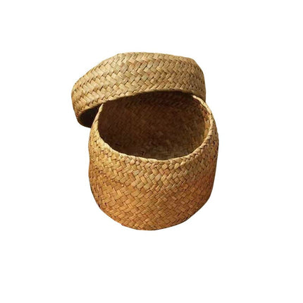 Panier En Rotin Avec Couvercle Naturel Paniers
