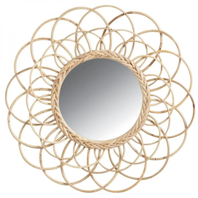 Miroir Rotin Fleur Miroirs