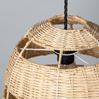Abat-Jour Rotin Ovale Noir Suspensions