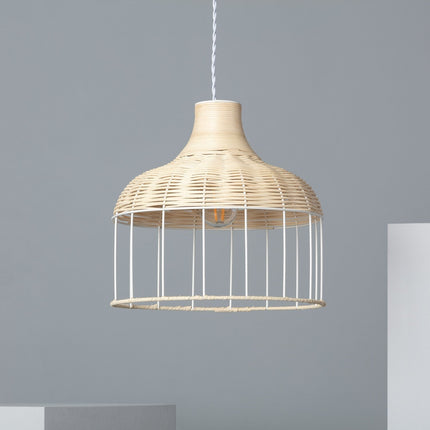 Suspension Osier & Métal Blanc Suspensions