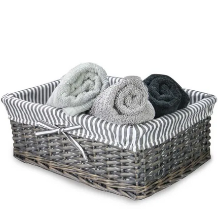 Petit Panier Rangement Osier Gris Rangement Osier