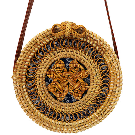 Sac Rond Osier Bali Bohème