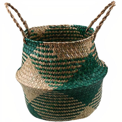 Cache Pot Osier Cactus Petit Format (22 Cm X 20 Cm)