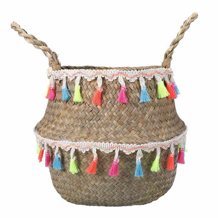Cache Pot Osier Multicolore Tout Petit Format (16 Cm X 13 Cm)