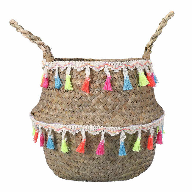 Cache Pot Osier Multicolore Tout Petit Format (16 Cm X 13 Cm)
