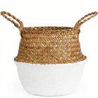 Cache Pot Osier Blanc Petit Format (22 Cm X 20 Cm)