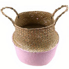 Cache Pot Osier Rose Petit Format (22 Cm X 20 Cm)