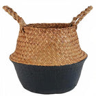 Cache Pot Osier Noir Petit Format (22 Cm X 20 Cm)