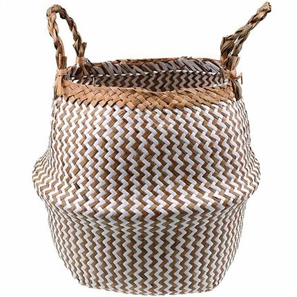 Cache Pot Osier Panier Petit Format (22 Cm X 20 Cm)