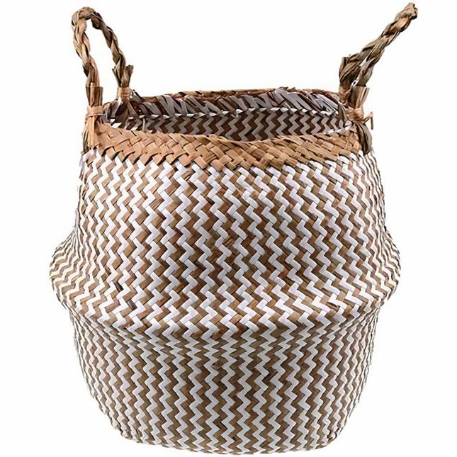 Cache Pot Osier Panier Petit Format (22 Cm X 20 Cm)