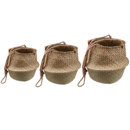 Cache Pot Osier Suspendu Moyen Format (27 Cm X 24 Cm)