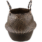 Cache Pot Osier Tressé Noir Petit Format (22 Cm X 20 Cm)