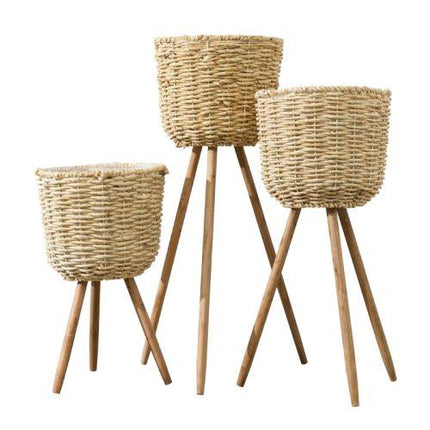 Cache Pot Sur Pied Osier Cache-Pot En