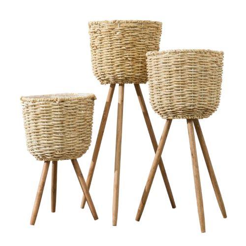 Cache Pot Sur Pied Osier Cache-Pot En