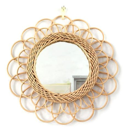 Miroir Osier Fleur