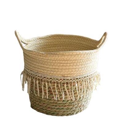 Cache Pot Jaune Grand Cache-Pot En Osier