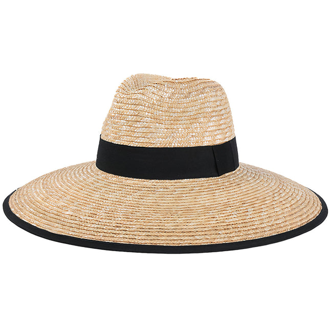 Chapeau De Paille Bandeau Noir Femme