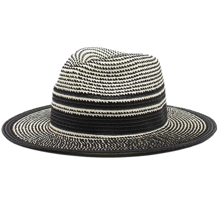 Chapeau De Paille Blanc Et Noir