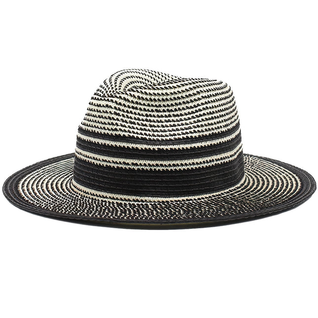Chapeau De Paille Blanc Et Noir