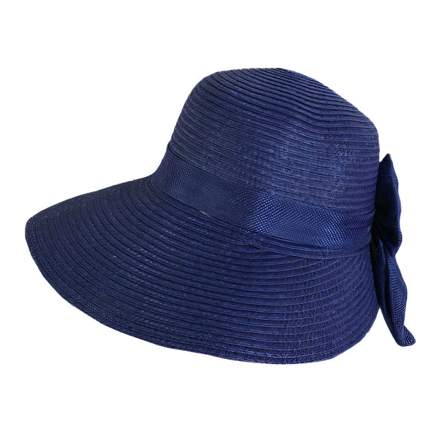 Chapeau De Paille Bleu Bohème Femme