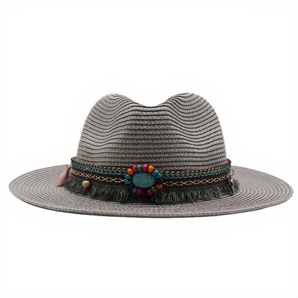 Chapeau De Paille Avec Déco Femme