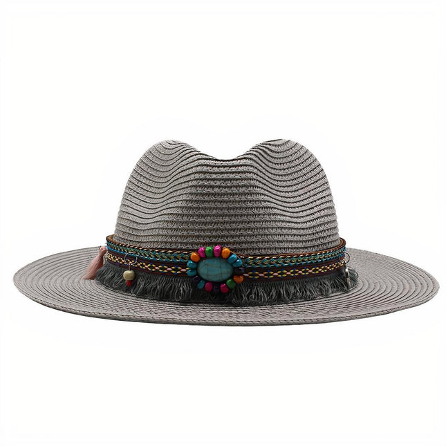 Chapeau De Paille Avec Déco Femme