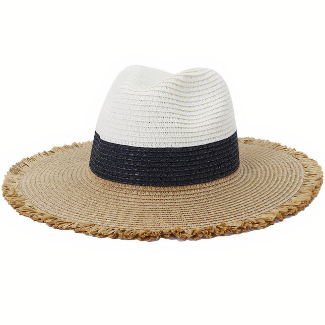 Chapeau De Paille Estival Sobre Femme