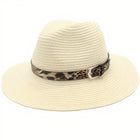 Chapeau De Paille Léopard Pour Femme