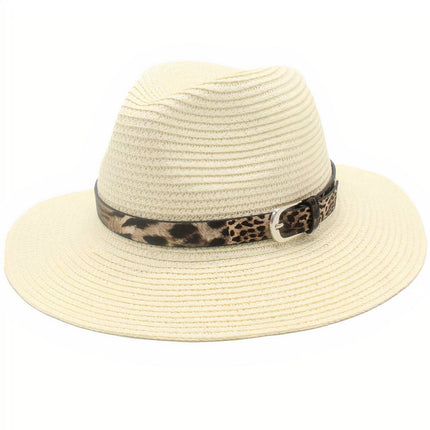 Chapeau De Paille Léopard Pour Femme