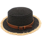 Chapeau De Paille Noir Été Femme M (56-58 Cm) *Taille Internationale