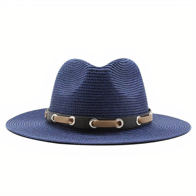 Chapeau De Paille Panama Bleu