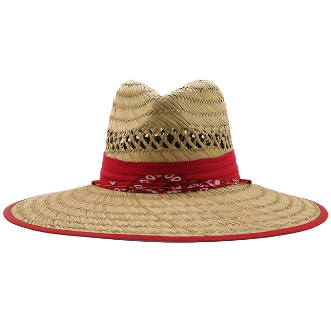 Chapeau De Paille Avec Ruban Rouge Femme