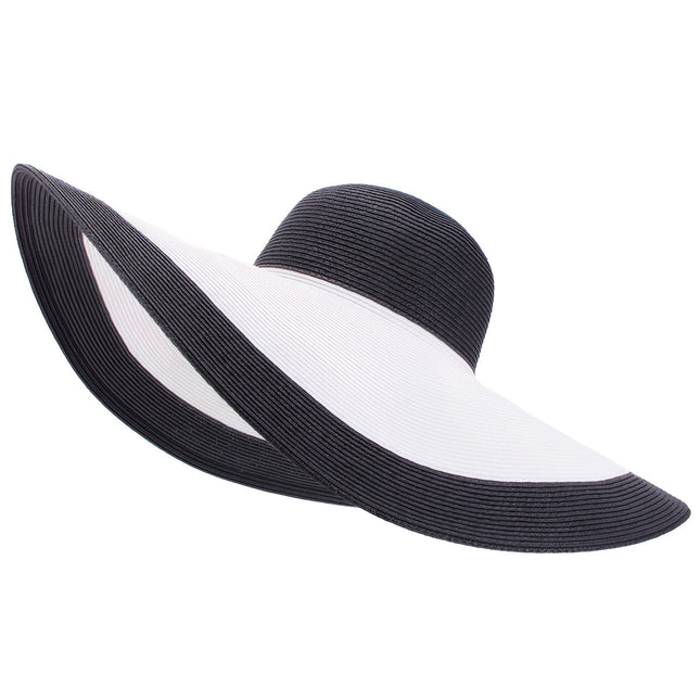 Chapeau De Paille Bicolore Femme