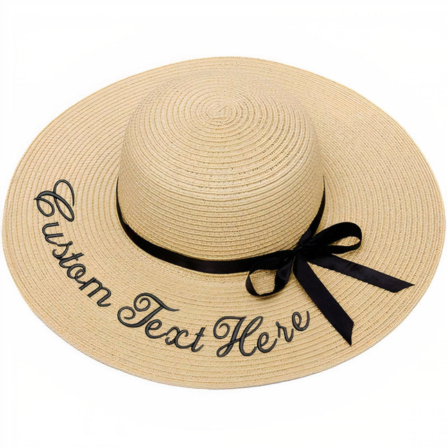 Chapeau De Paille Personnalisé - Beige