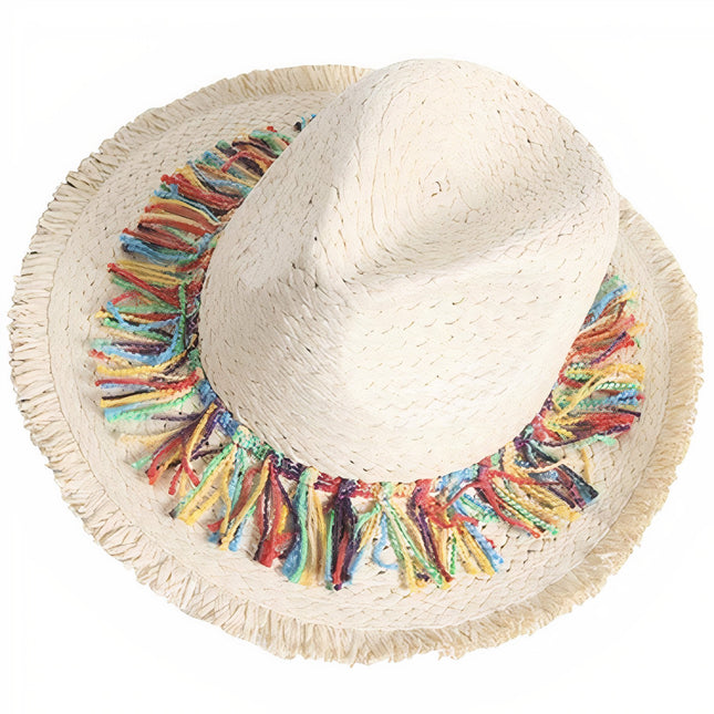 Chapeau De Paille Multi Couleurs Femme