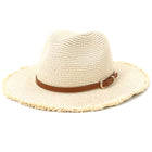 Chapeau De Paille Effiloché Femme