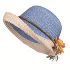 Chapeau De Paille Fleuri Femme