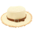Chapeau De Paille Frange Et Cuir