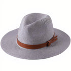 Chapeau De Paille Gris Homme M (56-58 Cm) *Taille Internationale