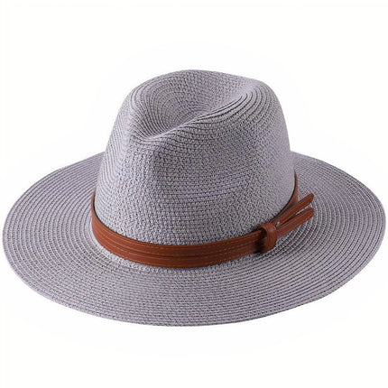 Chapeau De Paille Gris Homme M (56-58 Cm) *Taille Internationale