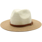 Chapeau De Paille Marron Et Crème