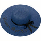 Chapeau De Paille Personnalisé - Bleu