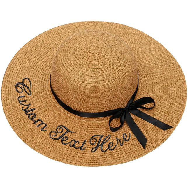 Chapeau De Paille Personnalisé - Camel