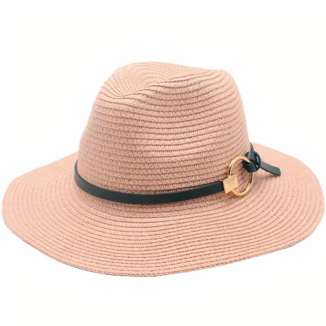 Chapeau De Paille Rose Femme